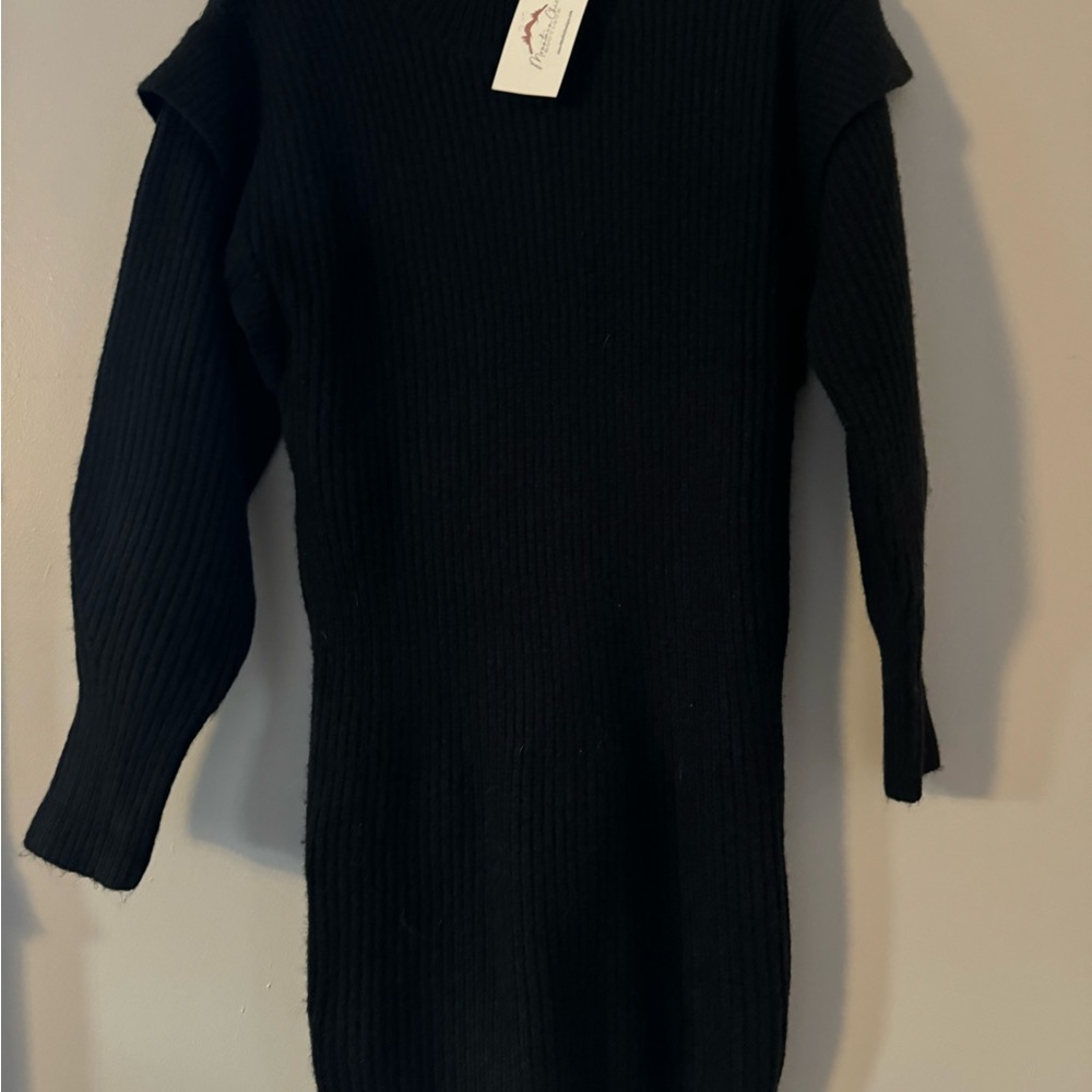Black sweater dress